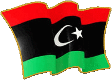 Fahnen Afrika Libyen Form 01 