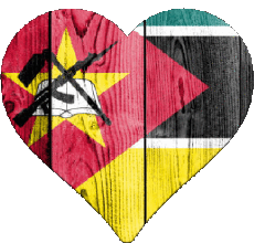 Drapeaux Afrique Mozambique Coeur 