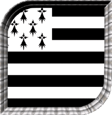 Drapeaux France Régions Bretagne Carré 
