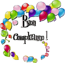 Messages Italian Buon Compleanno Palloncini - Coriandoli 012 