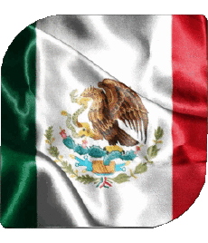 Flags America Mexico Square 