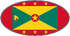 Bandiere America Isole Grenada Ovale 01 