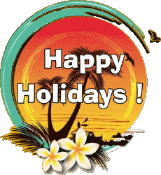 Messagi Inglese Happy Holidays Sfondo trasparente 01 