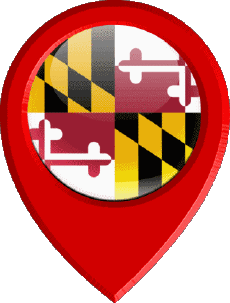 Bandiere America U.S.A - Stati Maryland Perno di posizione 