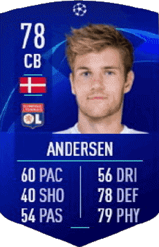 Multimedia Vídeo Juegos F I F A - Jugadores  cartas Dinamarca Joachim Andersen 