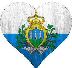 Banderas Europa San Marino Corazón 