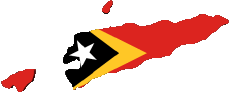 Fahnen Asien Osttimor Karte 