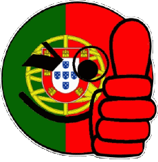 Fahnen Europa Portugal Smiley - OK 