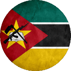 Banderas África Mozambique Rond 