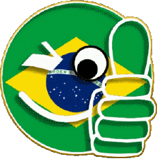 Flags America Brazil Smiley - OK 