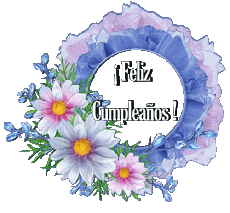 Messages Espagnol Feliz Cumpleaños Floral Fond Transparent 020 