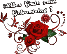 Mensajes Alemán Alles Gute zum Geburtstag Blumen Fondo transparente 004 
