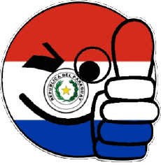 Drapeaux Amériques Paraguay Smiley - OK 