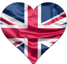 Drapeaux Europe Royaume Uni Coeur 