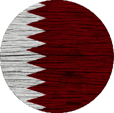Drapeaux Asie Qatar Rond 