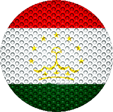Drapeaux Asie Tadjikistan Rond 
