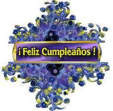 Nachrichten Spanisch Feliz Cumpleaños Floral Transparenter Hintergrund 009 