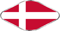 Banderas Europa Dinamarca Oval 