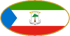 Drapeaux Afrique Guinée Equatorial Ovale 01 