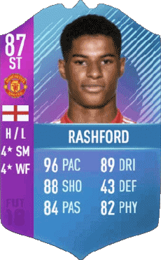 Multi Média Jeux Vidéo F I F A - Joueurs Cartes Angleterre Marcus Rashford 