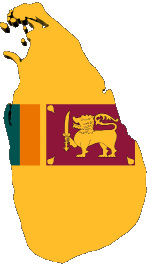 Bandiere Asia Sri Lanka Carta Geografica 