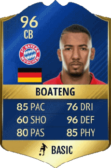 Multimedia Vídeo Juegos F I F A - Jugadores  cartas Alemania Jérôme Boateng 