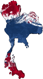 Fahnen Asien Thailand Karte 