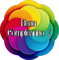Messages Italian Buon Compleanno Astratto - Geometrico Transparent Background 006 