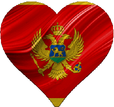 Bandiere Europa Montenegro Cuore 