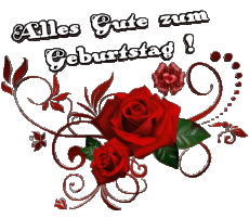 Mensajes Alemán Alles Gute zum Geburtstag Blumen Fondo transparente 004 