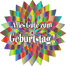 Messages German Alles Gute zum Geburtstag Zusammenfassung - geometrisch Transparent Background 022 
