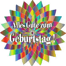 Nachrichten Deutsche Alles Gute zum Geburtstag Zusammenfassung - geometrisch 022 