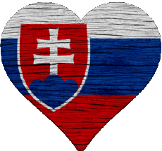 Bandiere Europa Slovacchia Cuore 