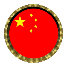 Bandiere Asia Cina Rotondo - Anelli 