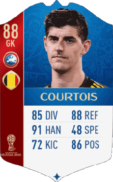 Multimedia Vídeo Juegos F I F A - Jugadores  cartas Bélgica Thibaut Courtois 