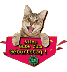 Mensajes Alemán Alles Gute zum Geburtstag Tiere 002 