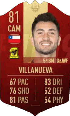 Multi Média Jeux Vidéo F I F A - Joueurs Cartes Chili Carlos Villanueva 