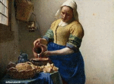 Humor -  Fun Morphing - Sehen Sie aus wie Maler Künstler Eindämmung Covid Kunst Nachbildungen Getty Herausforderung - Johannes  Vermeer 