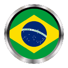 Drapeaux Amériques Brésil Rond - Anneaux 