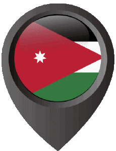 Flags Asia Jordan Location Pin 