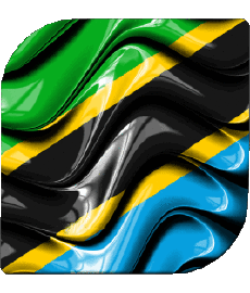 Flags Africa Tanzania Square 