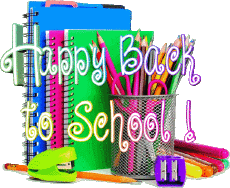 Messages Anglais Happy Back to School Fond Transparent 004 