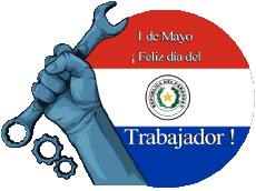 Messages Espagnol 1 de Mayo Feliz día del Trabajador - Paraguay 