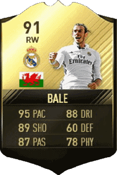 Multi Média Jeux Vidéo F I F A - Joueurs Cartes Pays de Galles Gareth Bale 