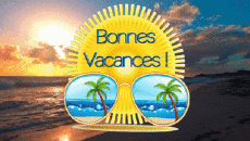 Nachrichten Französisch Bonnes Vacances Animierter Hintergrund 004 