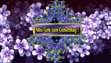 Messagi Tedesco Alles Gute zum Geburtstag Blumen Sfondo animato 003 