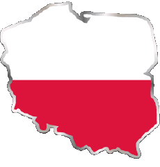 Fahnen Europa Polen Karte 