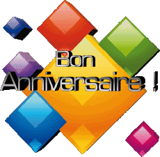 Mensajes Francés Bon Anniversaire Abstrait - Géométrique 014 
