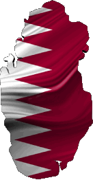 Bandiere Asia Qatar Carta Geografica 