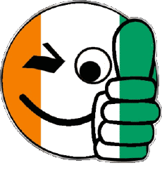 Drapeaux Afrique Côte d Ivoire Smiley - OK 